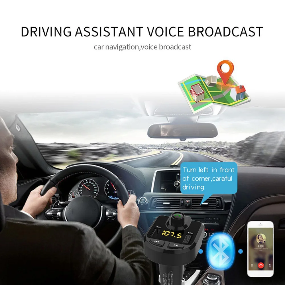 Автомобильный MP3-плеер Bluetooth комплект fm-передатчик 4,0/3,0/2,0 Поддержка громкой связи TF карта U диск Bluetooth громкой связи Автомобильный mp3 аудио