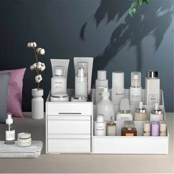 

Clear Cosmetic Organiser Plastic Makeup Drawer Holder Jewellery Case Box Storage Cosmetic Storage Box