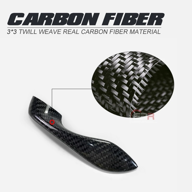 

For Hodan Civic 2017 On Type R FK8 Carbon Fiber Front & Rear Inner Door Handle Trim Glossy Finish Fibre Interior Set Drift Part