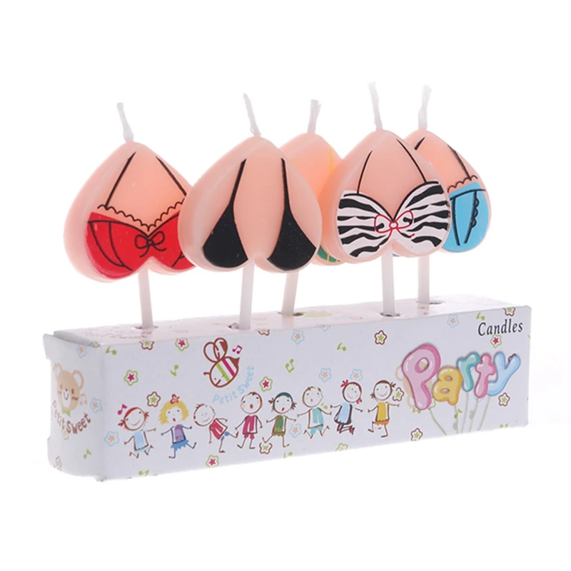 

5Pcs Cake Topper Cartoon Bikini Candles Birthday Party Christmas Decoration