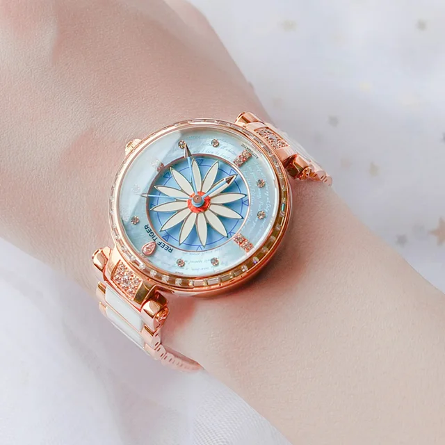 Reef Tiger/RT Fashion Lily Women Watch Rose Gold Diamonds Bezel Lady Automatic Watches Relogio Feminino RGA1599 4