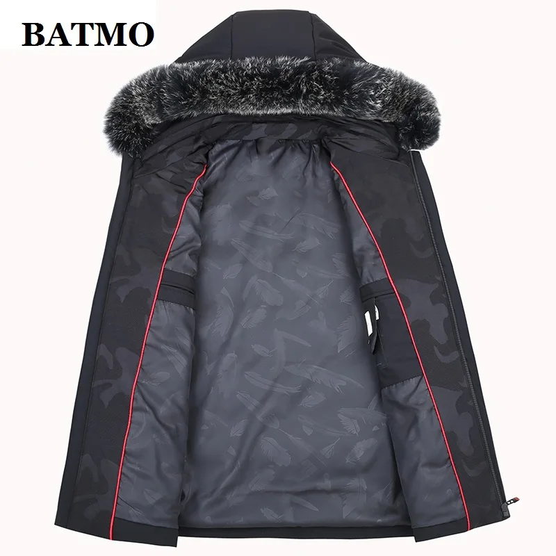 BATMO 80% Белые куртки с капюшоном на утином пуху для мужчин, мужские зимние куртки с капюшоном, пальто с капюшоном для мужчин, 88025