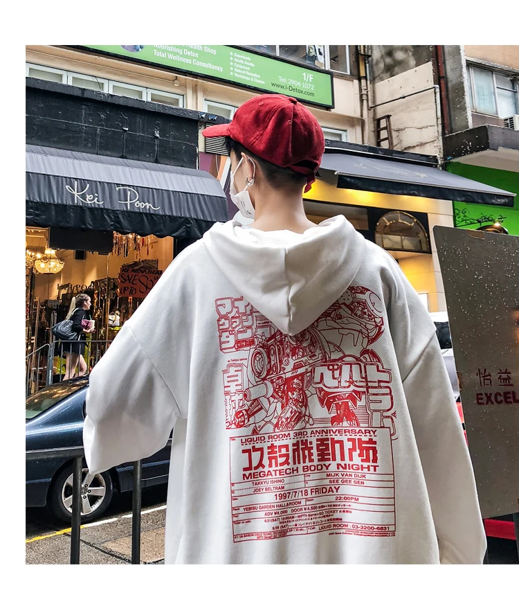 LAPPSTER мужская Японская уличная одежда толстовки с капюшоном Harajuku Осень Скейтборд мода мультфильм толстовки хип хоп черные толстовки