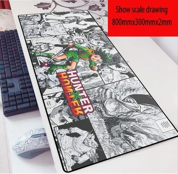 

anime hunter x Hunter mouse pad 80X30 Game 2mm MousePad Oversized Laptop Keyboard Pad Table Mat for playing games