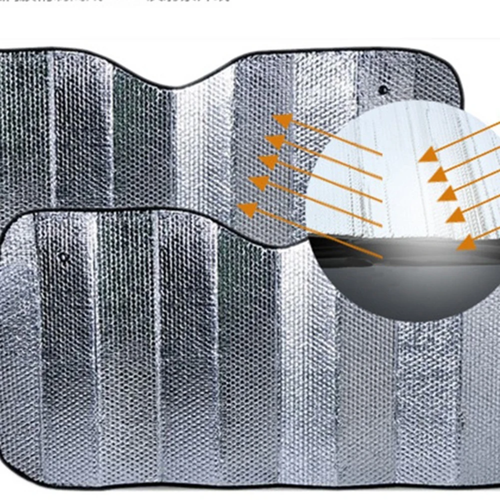 Защитная крышка для лобового стекла автомобиля из алюминиевой фольги, складная Защитная крышка для переднего окна 130*60 см