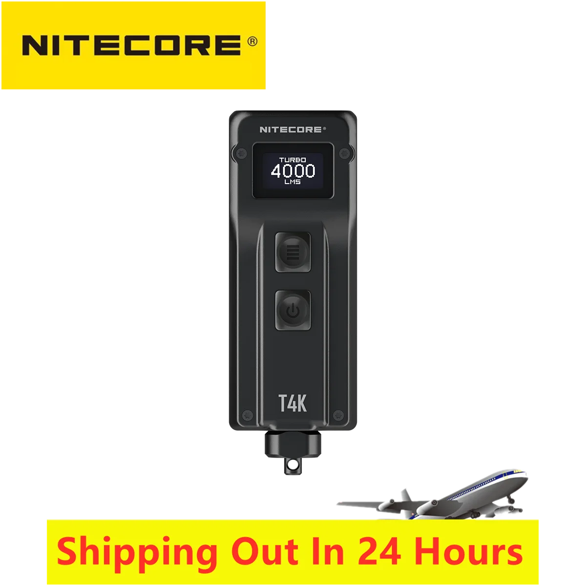 US $62.07 NITECORE T4K Flashlight 4000 Lumens Portable Keychain Flashlight 4 LEDs Super Bright Light Builtin Battery Using USBC Charging