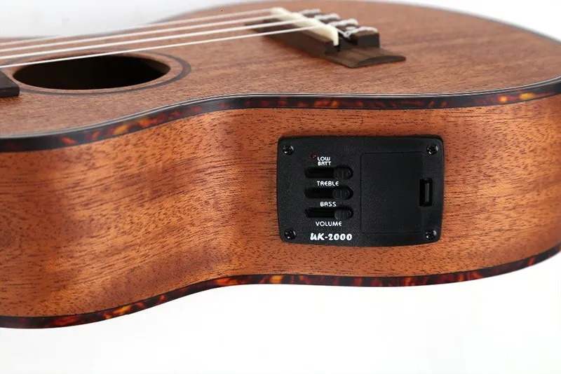 23 inch mini electric guitar 18 snow ukule full Mahhon electric box guitar four-string guitar small guitar