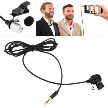 

3.5MM Mini Headsets Microphone Mobile Phone DSLR Camera Clip-on Lapel Condenser Microphone for Recording / Speaking / Lectures