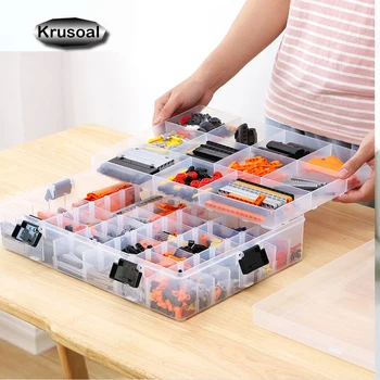 

Multi-Layer Building Blocks Lego Toys Large Capacity Kids Storage Case Clear Plastic Organizer Box Dispenser Space Saving Box