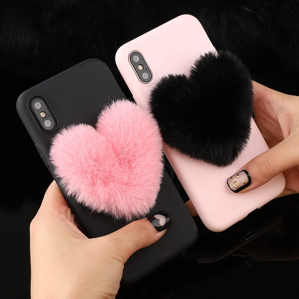 Модный Ударопрочный силиконовый чехол из ТПУ с сердечком для Iphone 11 Pro Xr XS MAX 7 8 PLUS X 6