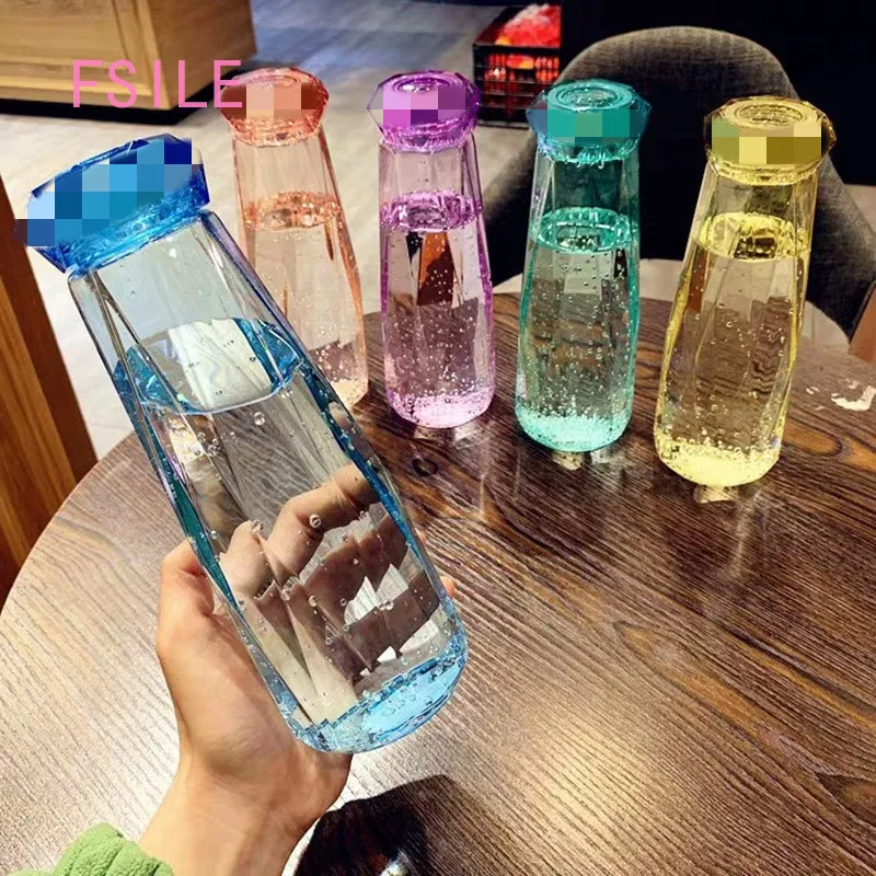 

Small Fresh Vibrato Net Red Cup Colorful Crystal Diamond Cup Creative Personality Glass Gift Glass Exquisite Rhombus Couple Cup