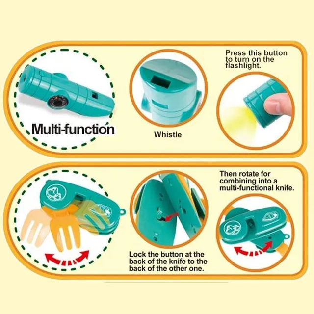 20pcs Kids Camping Tent Toys Set BBQ Camping Gear Tool Toddlers Kids Birthday Gift Outdoor Pretend Camp Set for Little Explorers 6