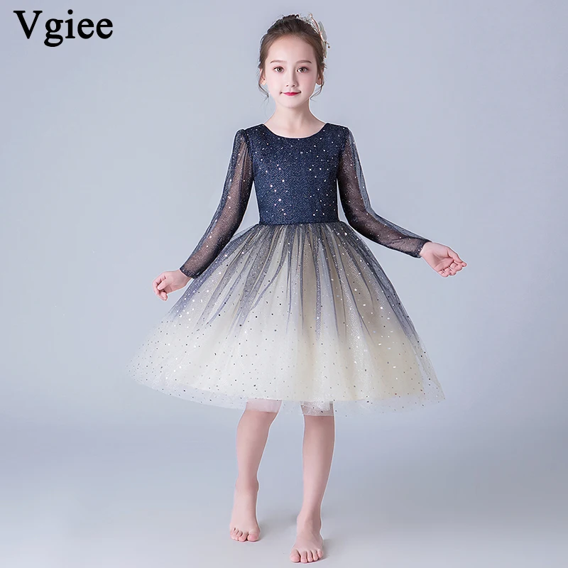 

Vgiee Girls Dresses for Party and Wedding Outfit Mesh Full Princess Dress for Girls Kids Little Girl Clothes CC675