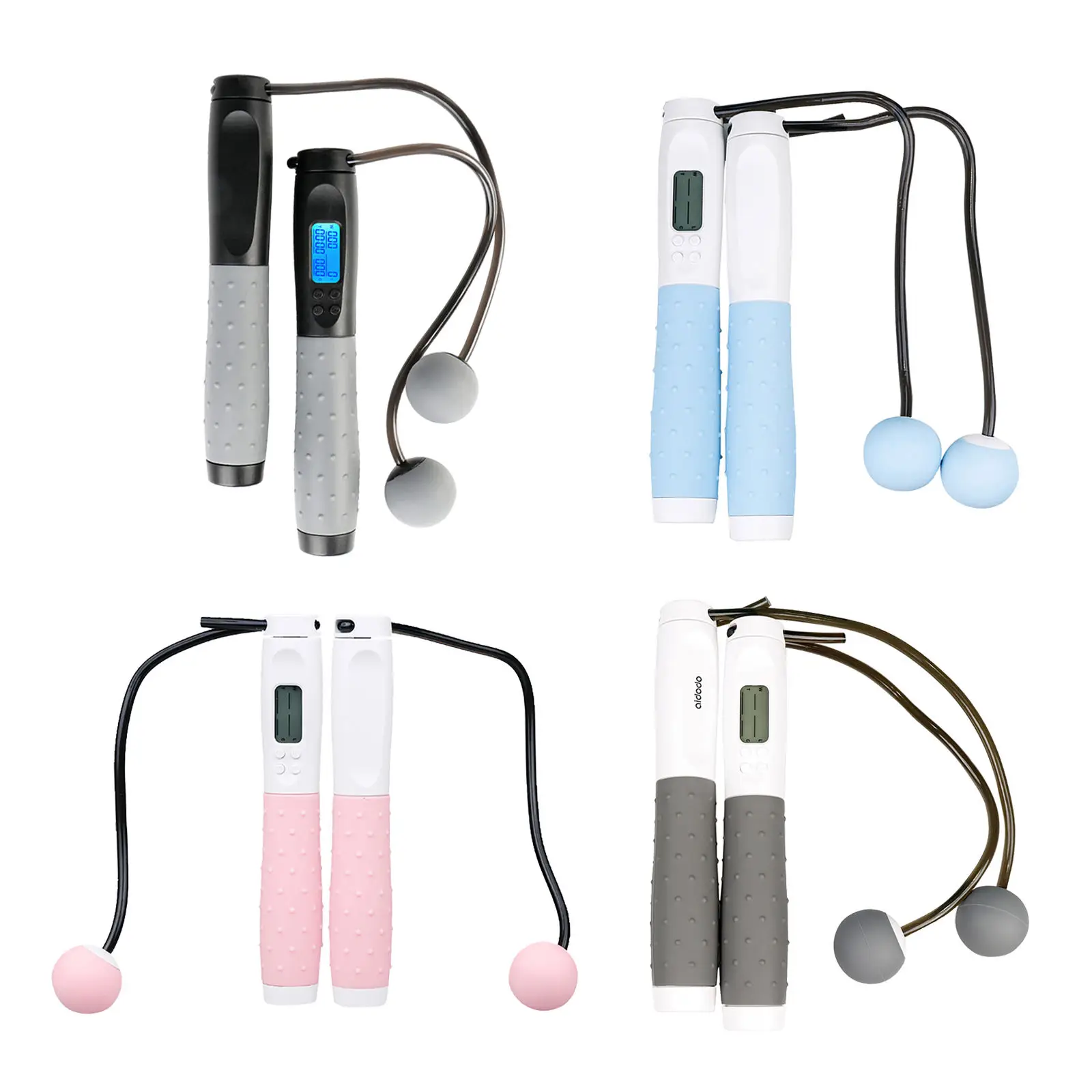 Adjustable Cordless Jump Rope 2 in 1 Dual Mode Skipping Rope for Indoor