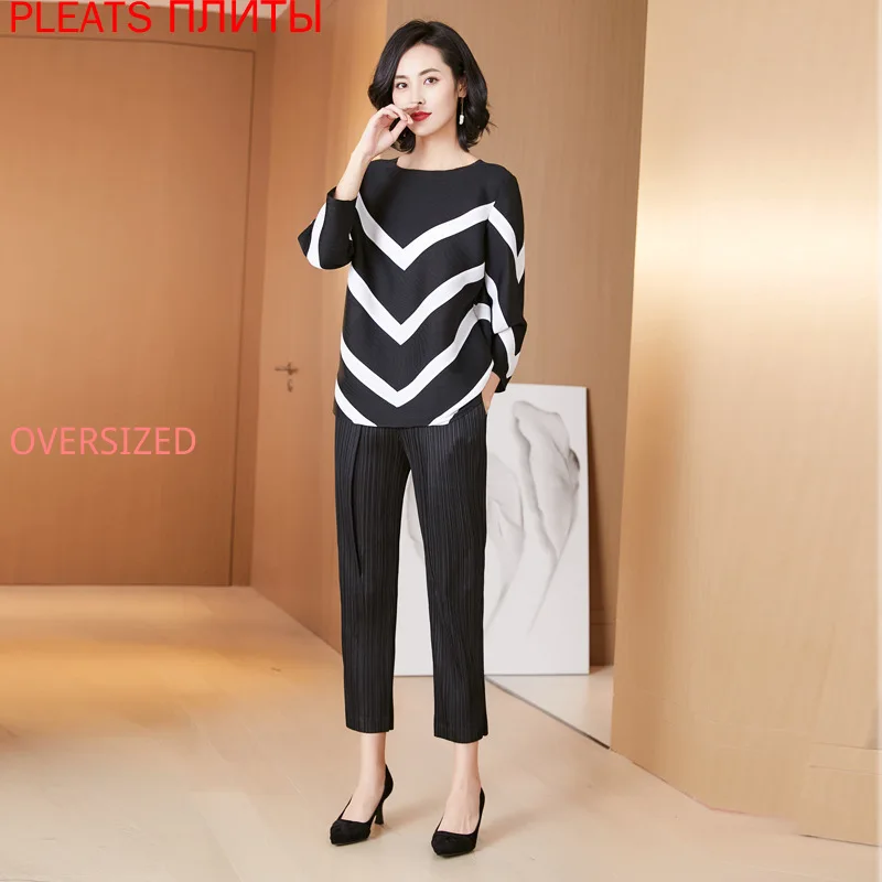 Miyake Pleated Underlay Women's New Stripe