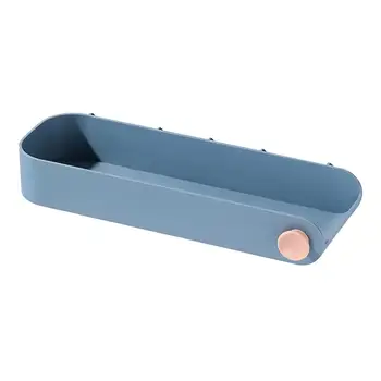 

1pc Punch Free Storage Rack Wall Mount Rectangle Shelf Storage Holder For Bathroom Toilet Kitchen