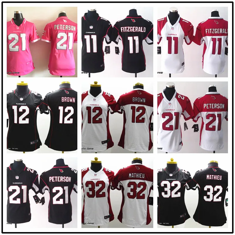 Распродажа, Arizona, высокое качество, для женщин, леди Ларри фитцджералд, Джон, коричневый, Патрик Питерсон, Тиранн, Матье, BR-3, Джерси
