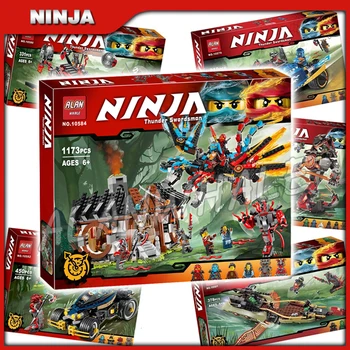 

6types 2017 Ninja Theme Dragon's Forge Snake Mech Invader Commander Raggmunk Model Building Block Child Toy Compatible With Lago