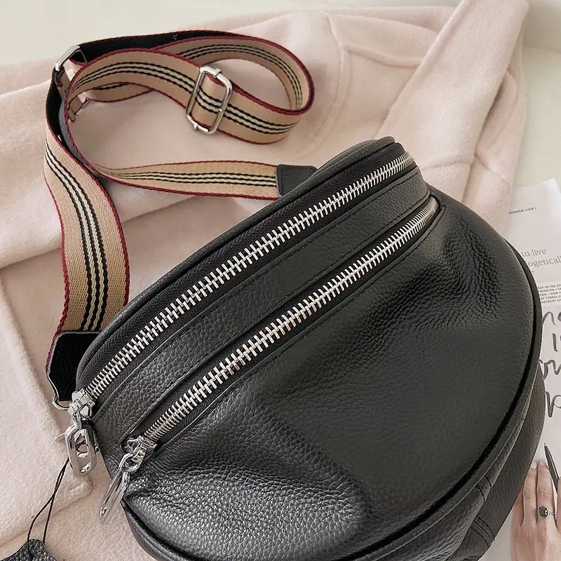 Luxury Genuine Leather Handbags New Designer Fashion Cowhide One Shoulder Handbag Diagonal Multi-Purpose Chest Bag