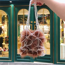 Прозрачная сумка с кристаллами дизайнерская сумка-клатч с жемчугом прозрачная сумка через плечо мессенджеры женские сумки с кристаллами