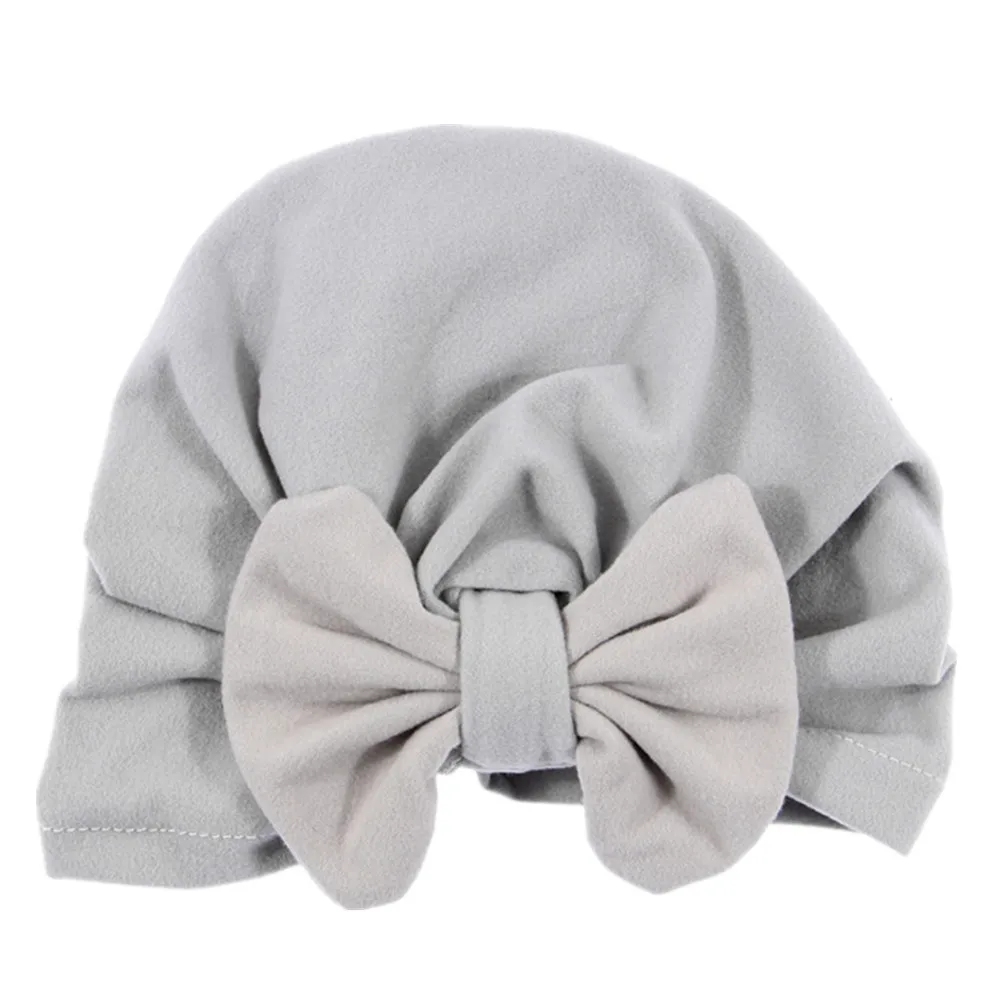 33baby grey Nishine детская шапочка-тюрбан с бантом Детские шапки Хлопок Смесь шапка для новорожденного Топ узел шапки Дети реквизит для фотосессии подарок для ребенка - Цвет: 33baby grey