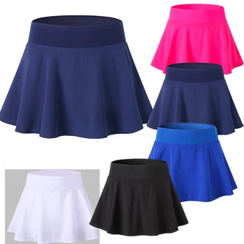 

Women Fashion Stretch High Waist Short Skirt Solid colors Tennis Running Sports Mini Skirt for Summer K2