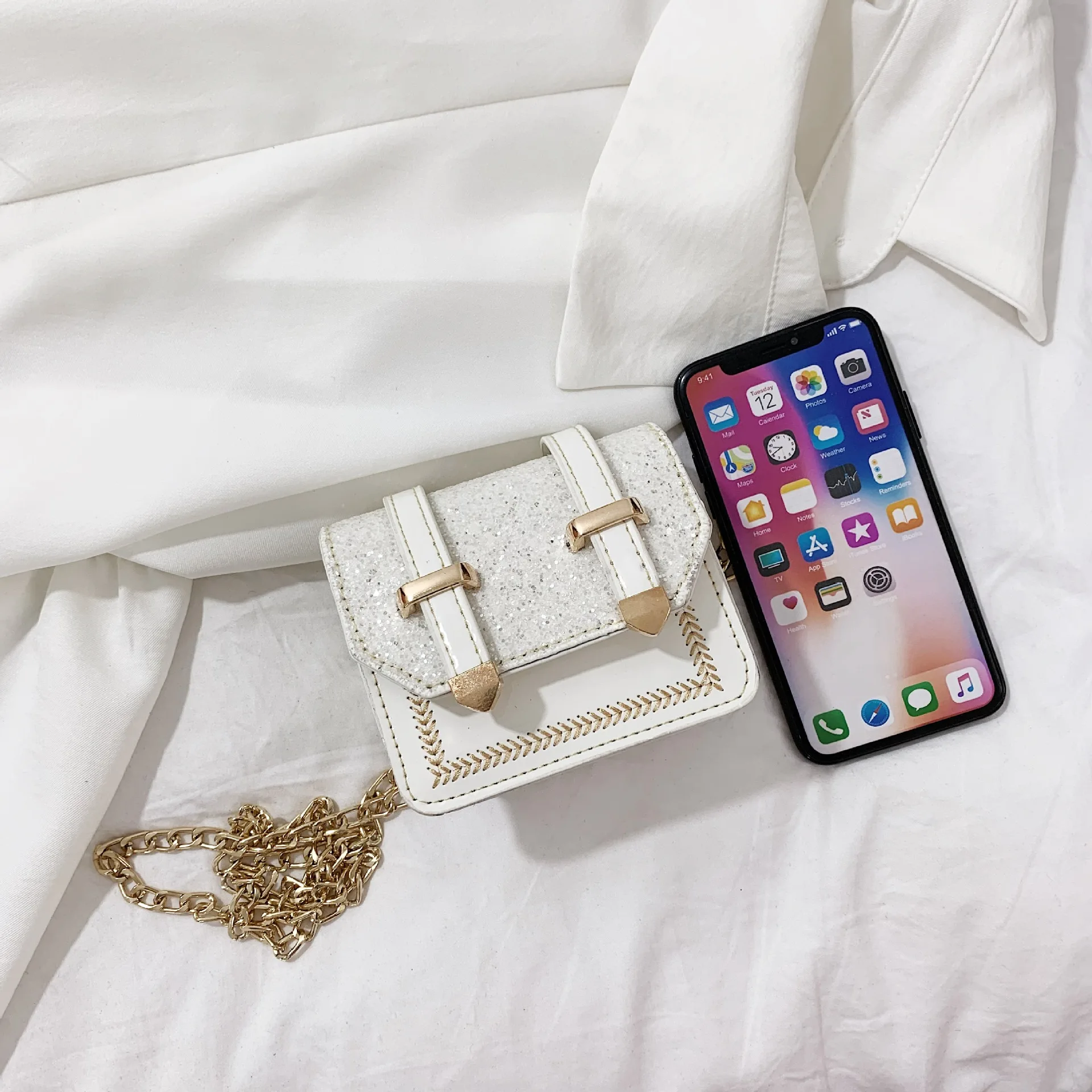 

Fairy Only Small Bag 2019 New Style Fashion Korean-style Campus Square Sling Bag Fashion Lock Crossbody Bag WOMEN'S Bag