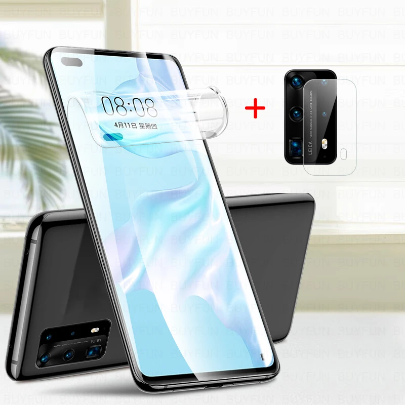 Защита экрана не стекло 2 в 1 для Huawei Honor 20 10 8a 8c 8x9x8s Y5 Y6 2019 P40 lite E Pro Гидрогелевая