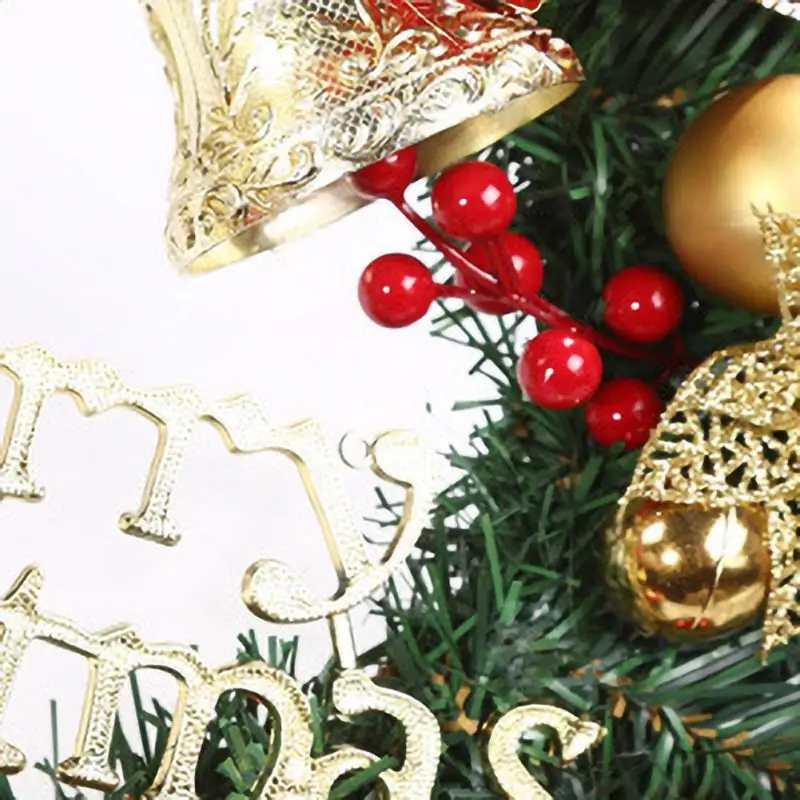 Christmas Tree Round Ring Handcrafted Elegant Holiday Wreath Wall Xmas Decoration Christmas Wreath