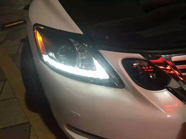 Автомобильный Стильный чехол на головную лампу для Lexus GS350 2006-2012 фары светодиодный фары DRL Объектив Двойной Луч Биксенон HID автомобильные аксессуары
