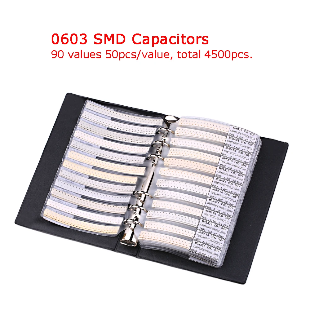 New Arrival Sample Book 0201 0402 0603 0805 1206 Resistor Kit SMD SMT Chip Resistor Capacitor Sample book Assorted Kit