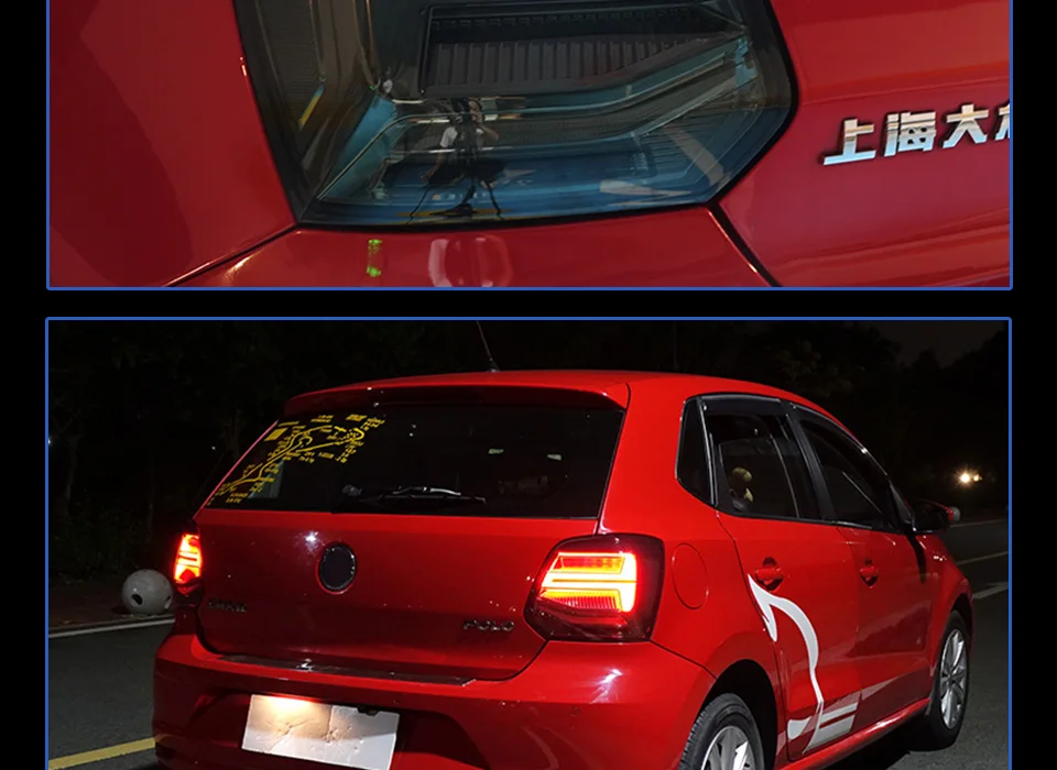 Стайлинга автомобилей задние фонари чехол для VW Polo задние фонари 2011- фонарь светодиодный задний фонарь поло задние фонари зад багажная лампа