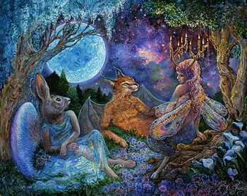 

Jmine Div 5D Fairy Moon Tree Cat Bunny Rabbit Full Diamond Painting cross stitch kits art Cartoon 3D paint by diamonds