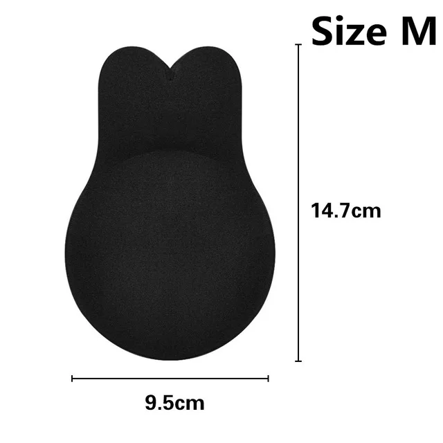 Black Color Size M Silicone Self Adhesive Push Up Bra Invisible Breast Lift Tape Strapless Backless Bralette Cover Chest Pad Lifting Tools - Цвет: Black Color Size M