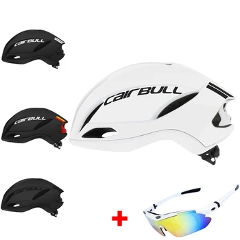 

Integrally-molded Cycling Helmet with Sunglasses Ultralight Mountain Bike Helmets Adjustable Bicycle Motorcycle Riding Helmets