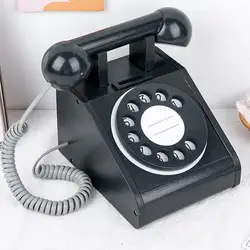 Ensemble de maison de jeux pour enfants, téléphone fixe créatif, Imitation de cadran Antique en bois, jouet téléphonique pour l'éducation précoce 