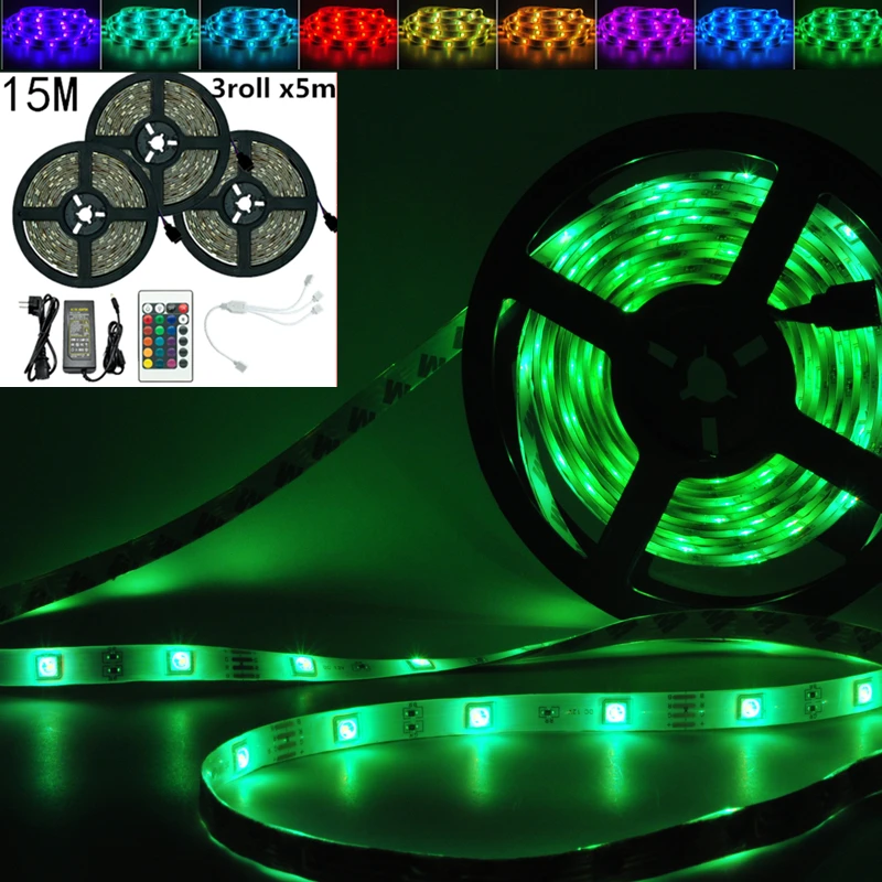 

LED Strip Light IR luces RGB 5050 Waterproof for Christmas Flexible Lamp Tape Ribbon With Diode Tape fita for Christmas lights