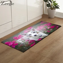 Zeegle коврик с принтом собаки для прихожей, фланелевый мягкий коврик для ног, коврик для гостиной, водопоглощающий коврик, современный коврик, Противоскользящий коврик для ванной
