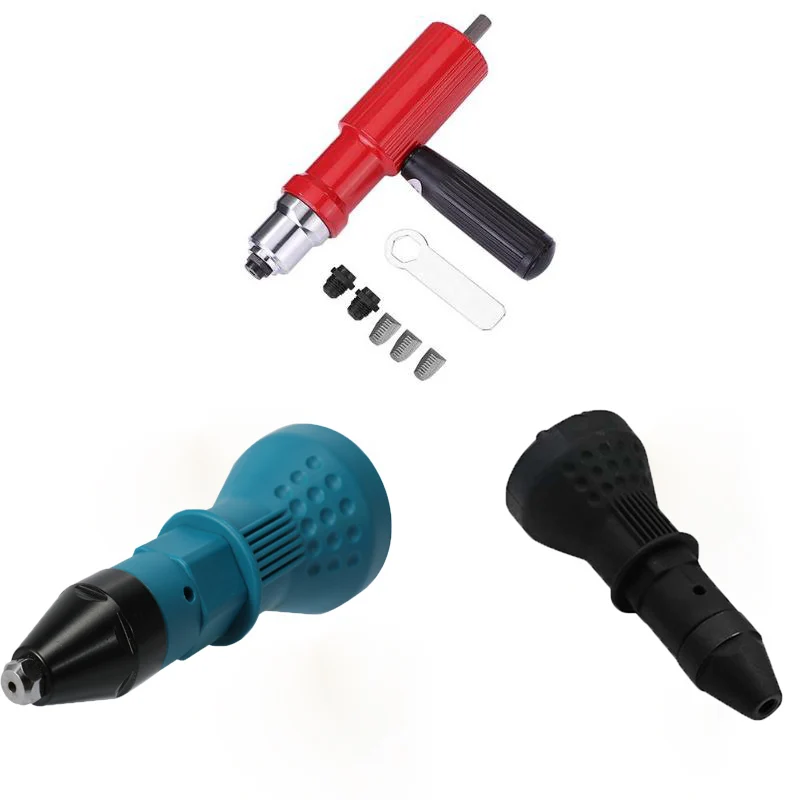 Electric Rivet Nut Gun Riveting Tool Cordless Riveting Drill Adaptor Insert Nut Tool Drill Adapter 2.4mm-4.8mm