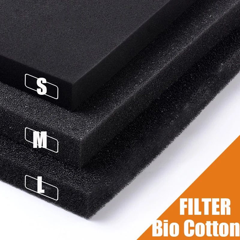 Aquarium Filter Bio. Spons S/M/L/Xl Biochemische Katoen Aquarium Vijver Schuim Spons Filter Zwart Meerdere Maat