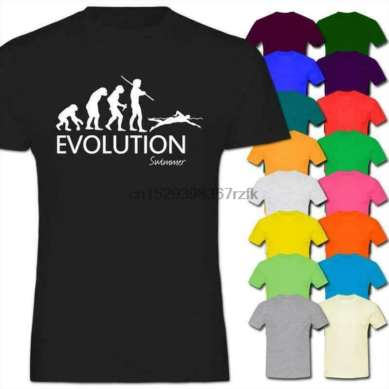 Хлопковая футболка для мальчиков и девочек Evolution of a Swimmer | Мужская одежда