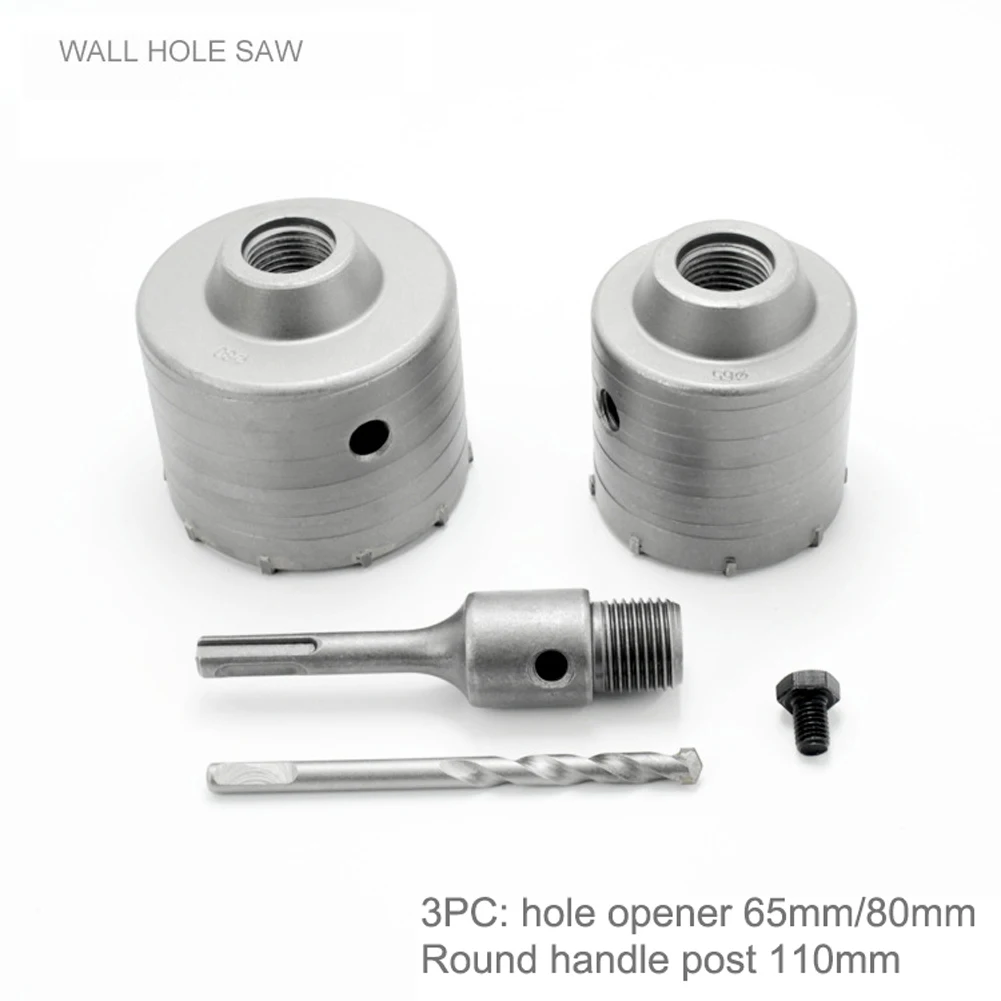 

65/80mm Saw Cutter Shank Drill Hole SDS Plus Concrete Cement Stone Wall Drill Bit Set for Wall Tile Stone Metal Hole Punching