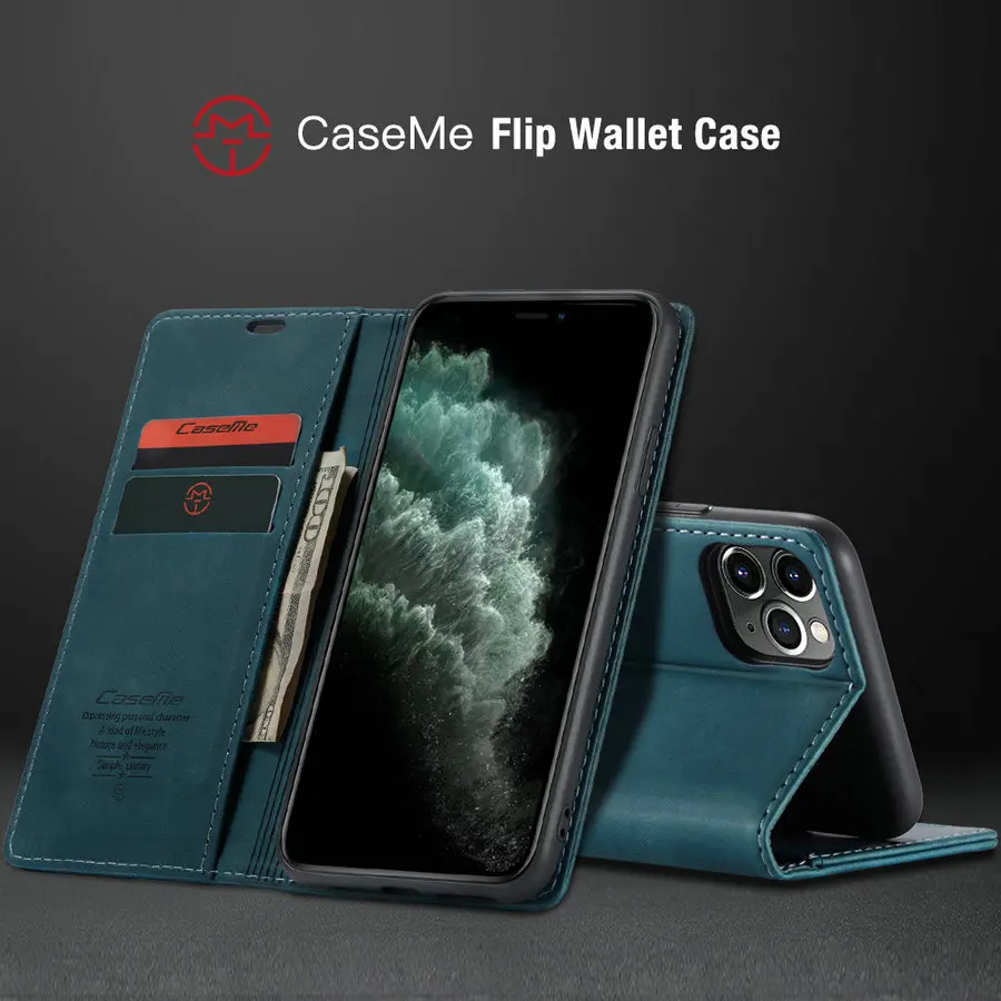 

Business Style Wallet Leather Case For iPhone 11 Pro XS Max X SR Magnetic Credit Card Stand Case For iPhone 6 7 8 Plus Coque