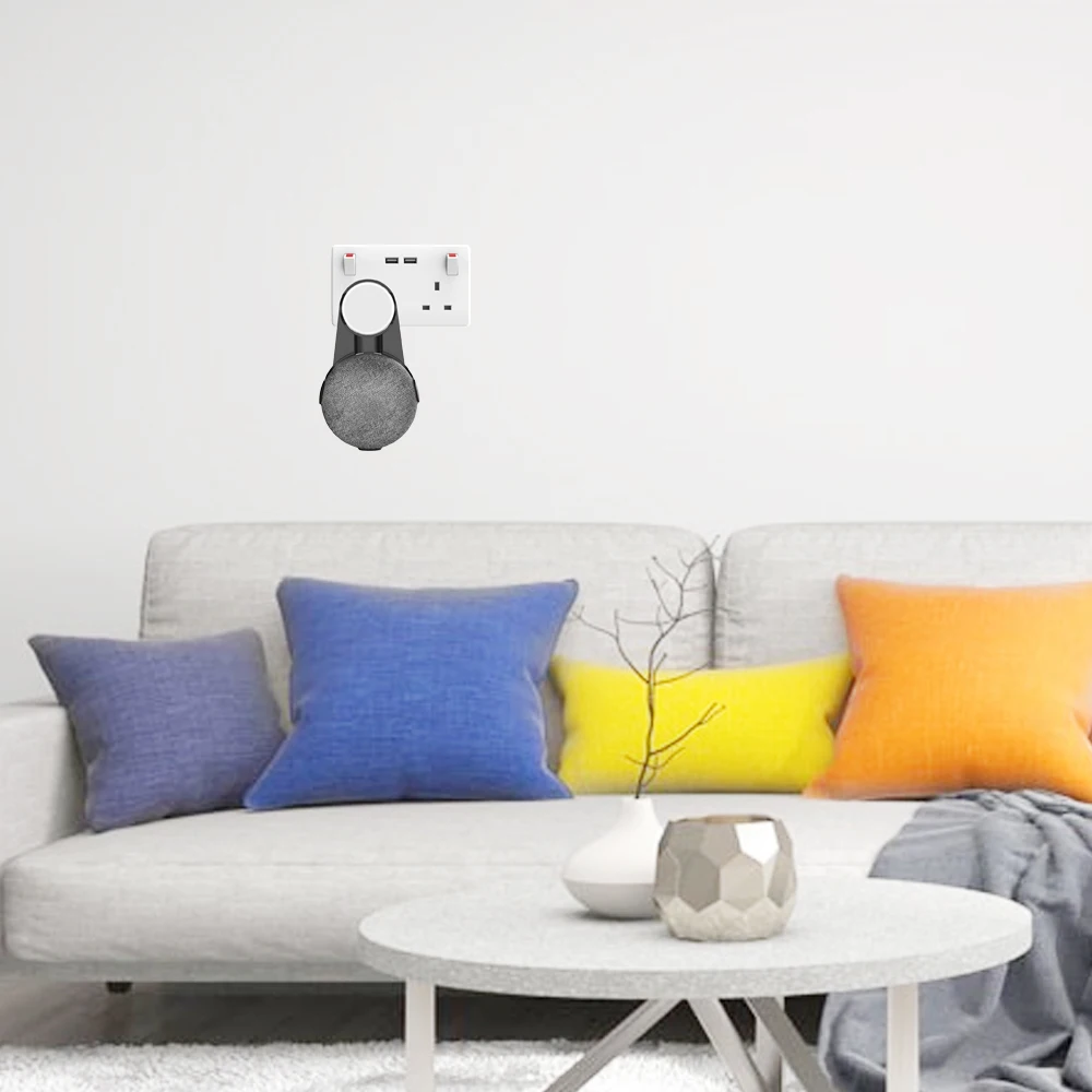 Штепсельная вилка ЕС настенное крепление для Google Home Мини голосовой помощник держатель штепсельной вилки кронштейн в кухне спальни портативный аудио стенд