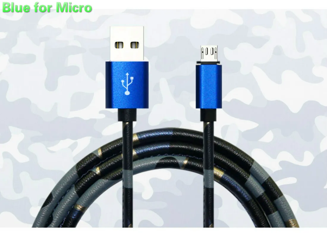 USB кабель для мобильного телефона Micro usb type C зарядный кабель для iPhone зарядный кабель Micro зарядный usb-шнур - Цвет: Blue for Micro