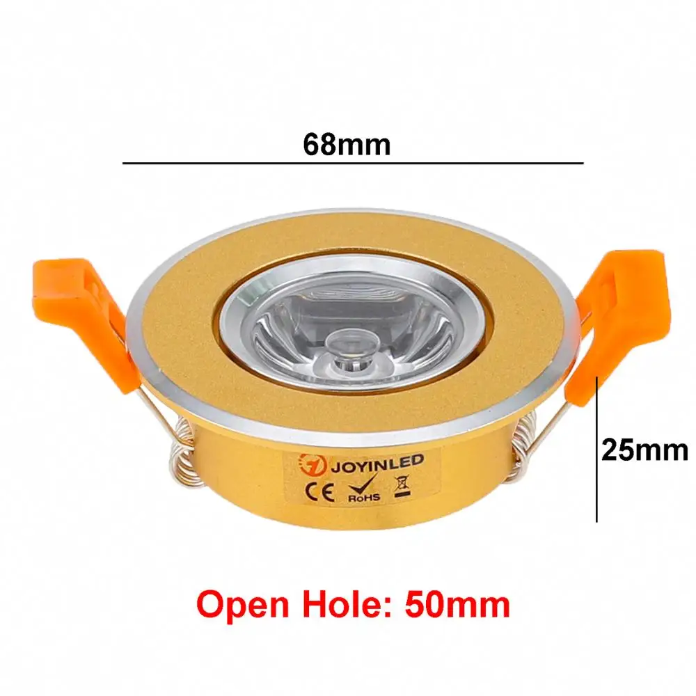 Aluminum 110V 220V LED Mini Ceiling LED Spot Light Lamp Dimmable Led Downlight Cabinet Recessed Spot Light 3W Including Drive