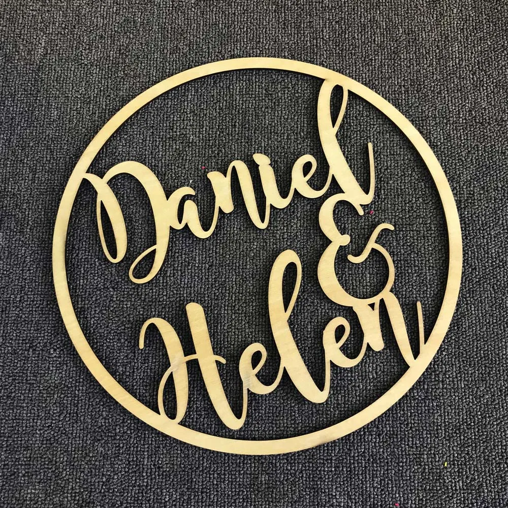 Personalized Wedding Sign Hoop Style Name Wooden decor,Reception Decor,wedding sign Hoop,Photo Prop Wall Sign For Bride & Groom (3)