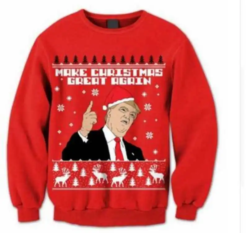 LEH Рождество Дональд Трамп уродливый сделать Рождество большой снова зимний свитер женский Забавный подарок женский мужской унисекс пуловер для косплея