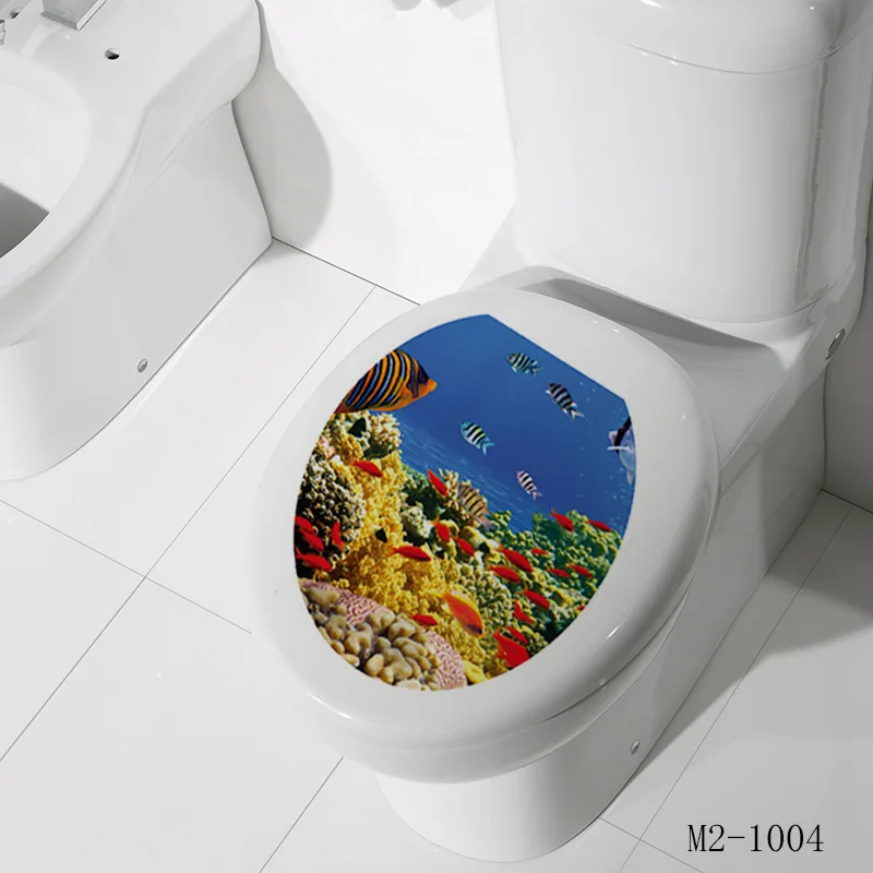 WC напольный унитаз крышка стикер туалетный табурет наклейка на комод домашний декор украшения для ванной комнаты 3D Печатный Цветок вид 32*39 см стикер