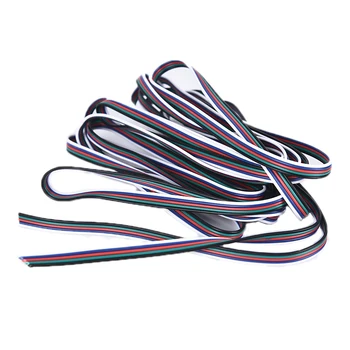 

5Pin 18AWG 22AWG Electric Extension Wire Cable For 5050/3528 RGB LED Stirp 5m/10m
